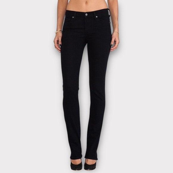 Citizens of Humanity Revolve Elson Medium Rise Straight Leg Jeans in Black sz 26 - Picture 3 of 9